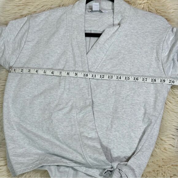 Athleta Gray V-Neck Sweater Soft Knit Casual - Picture 8 of 13